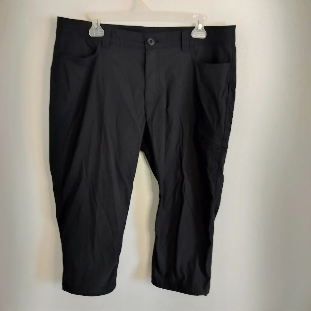 Eddie Bauer Rainer Active Capri‎ Size 14 Black Gorpcore Casualcore Outdoorcore